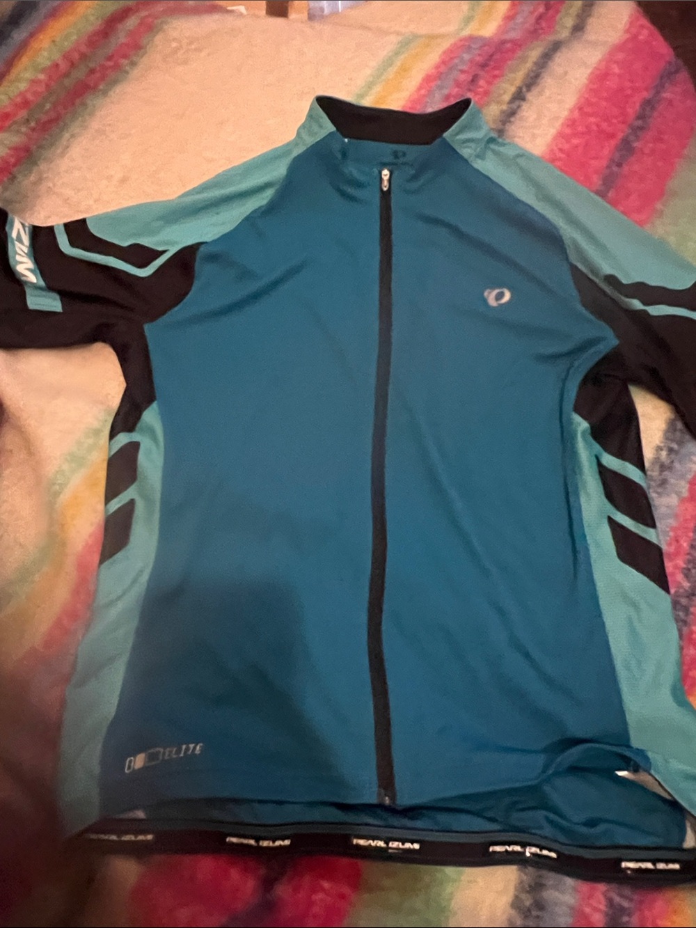 Pearl Izumi Men’s Teal and Light Teal Zip Front